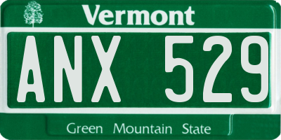 VT license plate ANX529