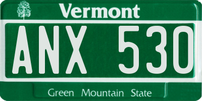 VT license plate ANX530