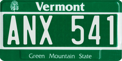VT license plate ANX541