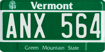 VT license plate ANX564