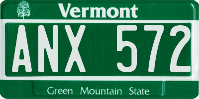 VT license plate ANX572