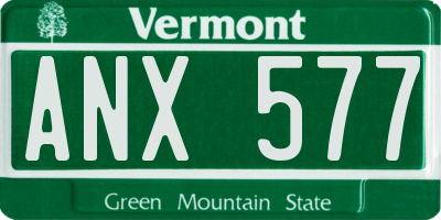 VT license plate ANX577
