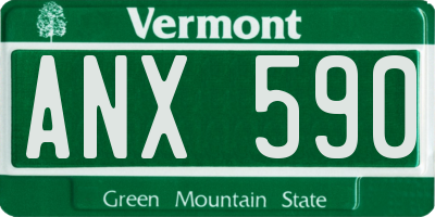 VT license plate ANX590