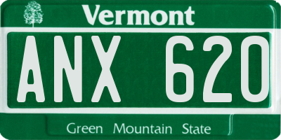 VT license plate ANX620