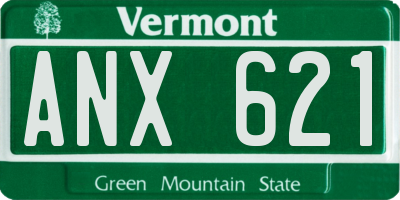 VT license plate ANX621