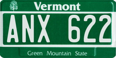 VT license plate ANX622