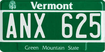 VT license plate ANX625
