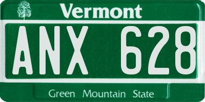 VT license plate ANX628
