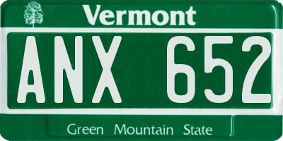 VT license plate ANX652