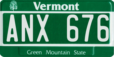 VT license plate ANX676