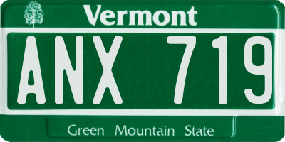 VT license plate ANX719