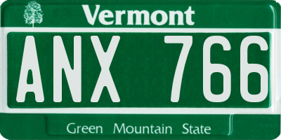 VT license plate ANX766