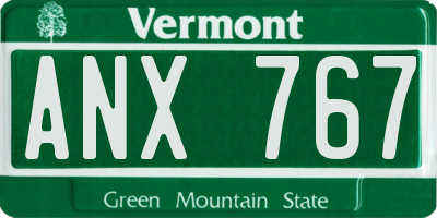 VT license plate ANX767