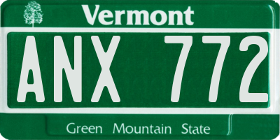 VT license plate ANX772