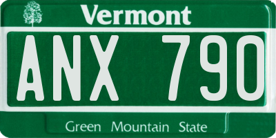 VT license plate ANX790