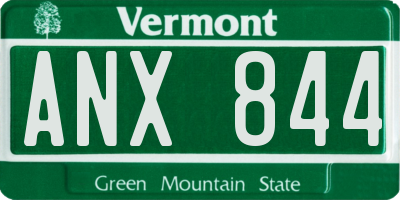 VT license plate ANX844