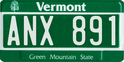 VT license plate ANX891