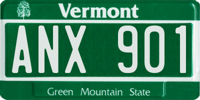 VT license plate ANX901