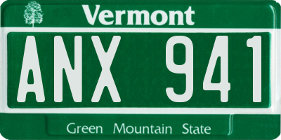 VT license plate ANX941