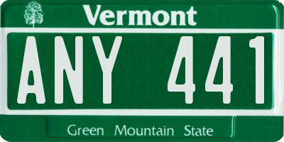 VT license plate ANY441