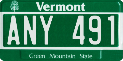 VT license plate ANY491