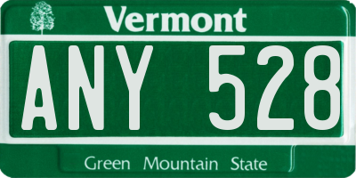 VT license plate ANY528