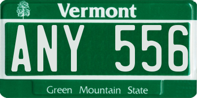 VT license plate ANY556