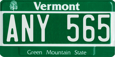 VT license plate ANY565