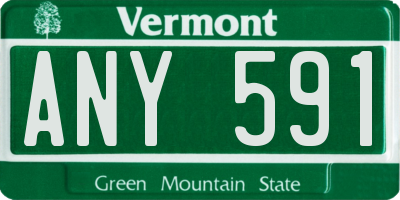 VT license plate ANY591