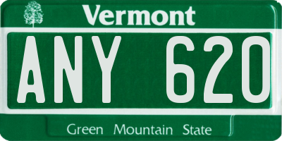 VT license plate ANY620