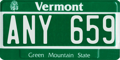 VT license plate ANY659