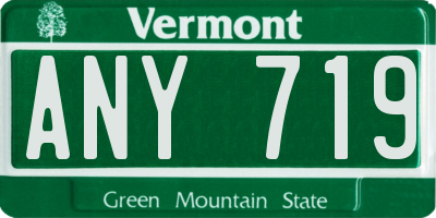 VT license plate ANY719