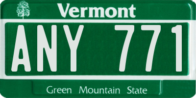 VT license plate ANY771