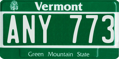 VT license plate ANY773