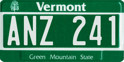VT license plate ANZ241