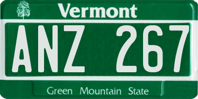 VT license plate ANZ267