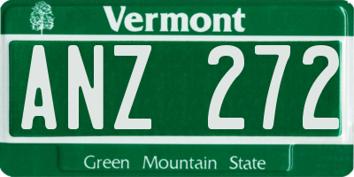 VT license plate ANZ272