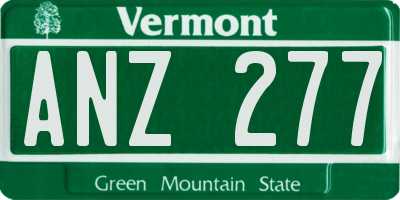 VT license plate ANZ277