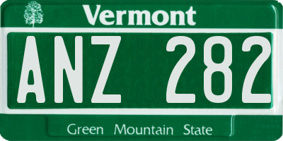 VT license plate ANZ282