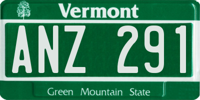 VT license plate ANZ291