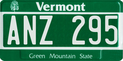 VT license plate ANZ295