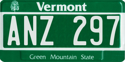 VT license plate ANZ297