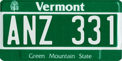 VT license plate ANZ331