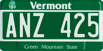 VT license plate ANZ425