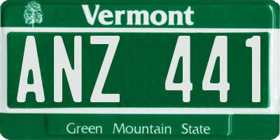 VT license plate ANZ441