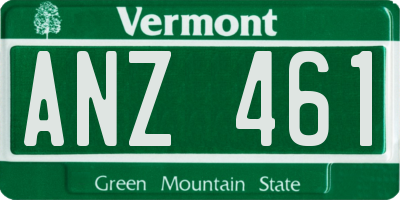 VT license plate ANZ461