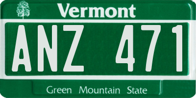 VT license plate ANZ471