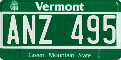 VT license plate ANZ495