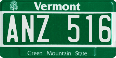 VT license plate ANZ516
