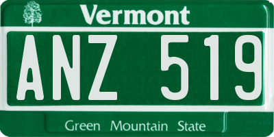 VT license plate ANZ519